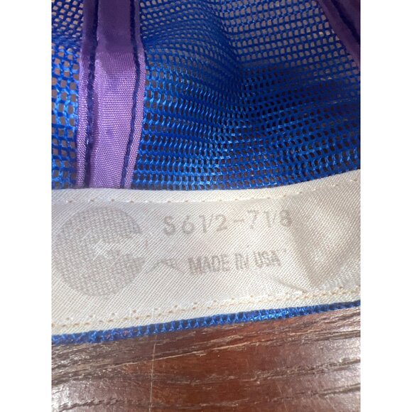 Vintage Mustang Services Company Blue Mesh Snapback Trucker Hat X3 - Picture 4 of 4